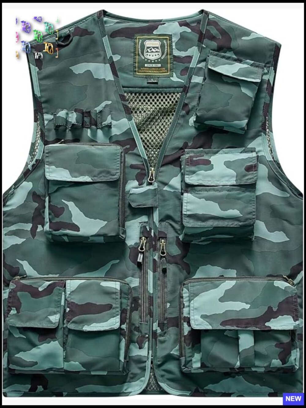 Men's Outdoor Fishing Safari Vest Lightweight Quick Dry Mesh Back Multiple